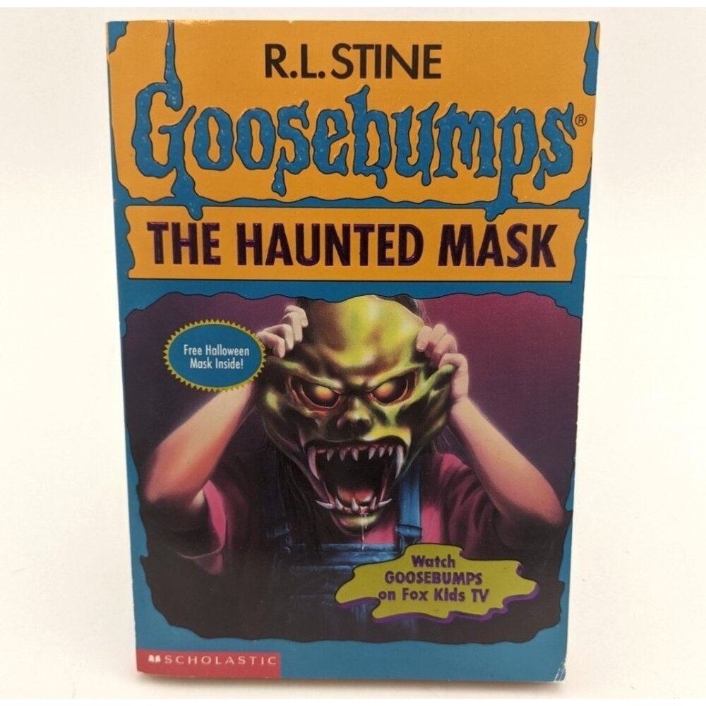 Goosebumps #11 The Haunted Mask 1993 Book with mask attached